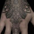 Finger Hand Dotwork tattoo by Black Ink Power