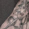 tatuaggio Piede Dotwork Giraffa di Black Ink Power