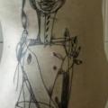 Side Women Dotwork tattoo by Black Ink Power