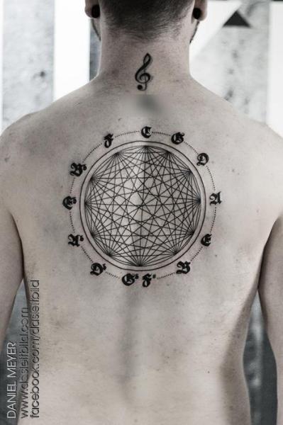 Tatuaggio Schiena Dotwork di Leitbild