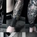 Dotwork Sleeve tattoo by Leitbild