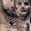 Clown Back Trash Polka tattoo by Buena Vista Tattoo Club