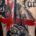 Rücken Trash Polka tattoo von Buena Vista Tattoo Club