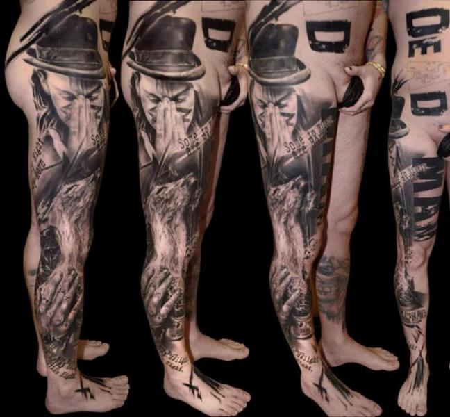 Портрет Нога татуировка от Buena Vista Tattoo Club