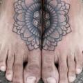 Foot Dotwork Geometric tattoo by Philippe Fernandez