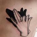 Seite Hand Dotwork Schatten tattoo von Philippe Fernandez