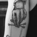 Arm Hand Dotwork Key tattoo by Master Tattoo