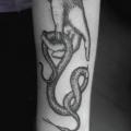 Arm Snake Hand Dotwork tattoo by Master Tattoo