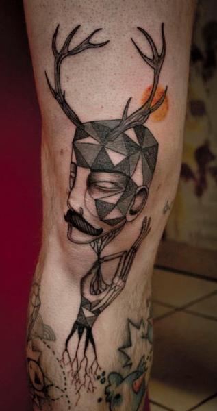 Arm Fantasy Deer Men Tattoo by Expanded Eye