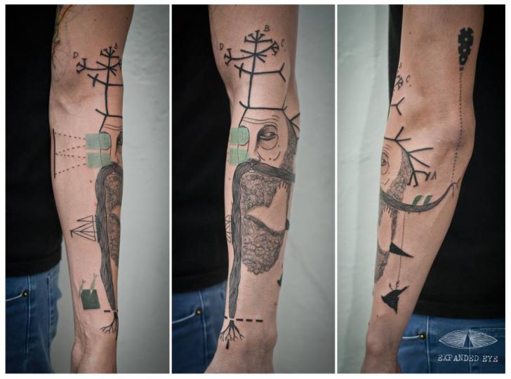 Tatuaje Brazo Fantasy Hombres por Expanded Eye