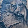 tatuaje Realista Águila Luna por Seven Arts