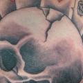 Totenkopf Karten tattoo von Blood Line Tattoos