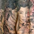 tatuaje Brazo Japoneses Geisha Cover-up por Cosa Fina Tattoo
