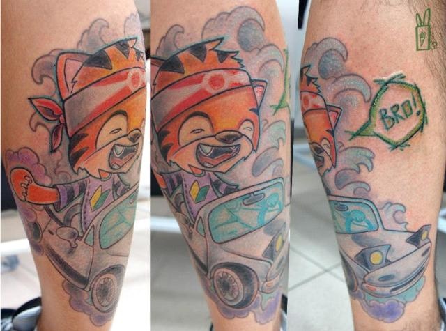 Tatuaje Fantasy Gato Tigre por Customiz Arte