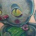 Fantasie Katzen Oberschenkel tattoo von Customiz Arte