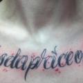 Chest Lettering tattoo by Cactus Tattoo