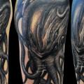 Shoulder Fantasy Octopus tattoo by Miguel Ramos Tattoos