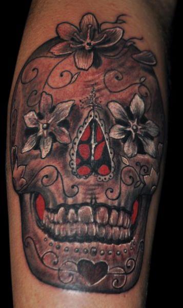 Tatouage Crâne par Miguel Ramos Tattoos