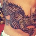 Fantasy Side Dragon tattoo by Planeta Tattoo