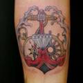 Arm Anchor Diamond tattoo by Sputnink Tattoo
