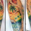 Arm Landscape tattoo by Astin Tattoo