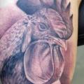 tatuaggio Braccio Realistici Gallo di Astin Tattoo