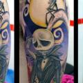 tatuaggio Spalla Fantasy Tim Burton di Astin Tattoo