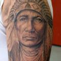 tatuaggio Spalla Realistici Indiani di Astin Tattoo
