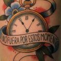 Arm Clock New School tattoo by La Dolores Tattoo
