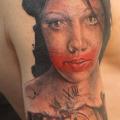 Shoulder Clock Women tattoo by Silver Needle Tattoo