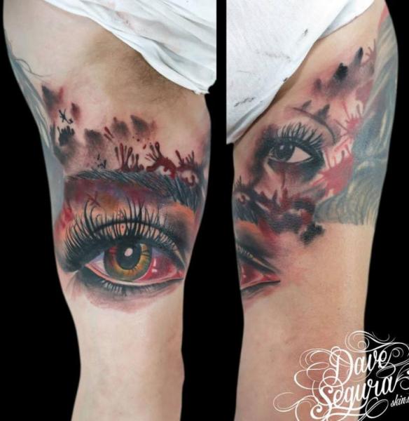 Tatuaje Brazo Realista Ojo por Bonic Cadaver