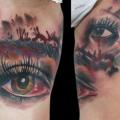 tatuaje Brazo Realista Ojo por Bonic Cadaver