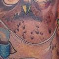 Fantasy Owl Character tattoo by Bonic Cadaver