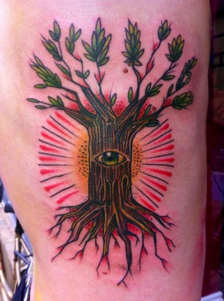 Tatuaje Fantasy Árbol por Bonic Cadaver