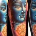 Shoulder Buddha tattoo by Bonic Cadaver