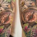 Schulter Realistische Libelle Kompass tattoo von Andreart Tattoo