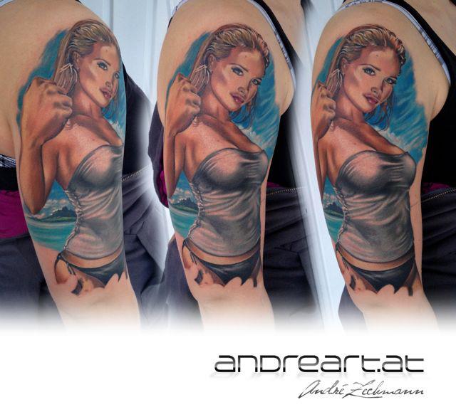 Tatuaje Hombro Realista Mujer por Andreart Tattoo
