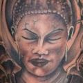 tatuaje Brazo Buda por Art Line Tattoo