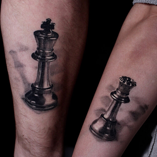 Arm Chess Tattoo by Art Line Tattoo