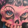 Mexikanischer Totenkopf Rücken tattoo von Art Line Tattoo