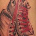 tatuaje Realista Pierna Zapato por Chrischi77