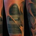 Arm Biomechanical tattoo by Grimmy 3D Tattoo