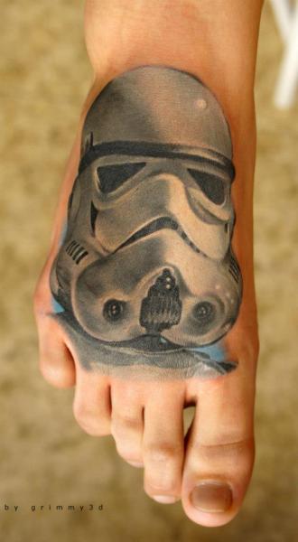 Tatuaggio Fantasy Piede Star Wars di Grimmy 3D Tattoo