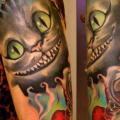 Shoulder Fantasy Cat tattoo by Grimmy 3D Tattoo