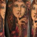 Shoulder Realistic Women tattoo by Grimmy 3D Tattoo