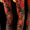 Flower Sleeve tattoo by Grimmy 3D Tattoo