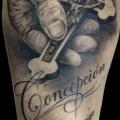 Realistische Leuchtturm Fonts 3d tattoo von Tatuajes Demon
