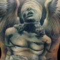 Back Angel Blind tattoo by Tatuajes Demon