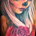 Mexican Skull tattoo by Tatuajes Demon