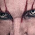 tatuaje Retrato Marilyn Manson por Darren Wright Tattoos